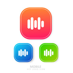 Obraz premium Music app logo icon 
