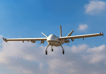 Fototapeta na wymiar modern air drone fighter flying in the air
