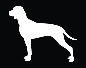 Burgos pointer Dog Vector Silhouette