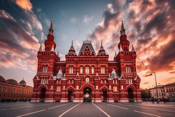 Obraz premium the architectural beauty of iconic landmarks from around the world during golden hour