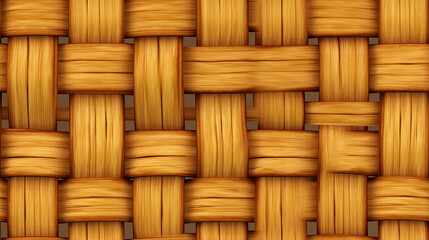 Wicker pattern material woven cane basket bamboo image Ai generated art
