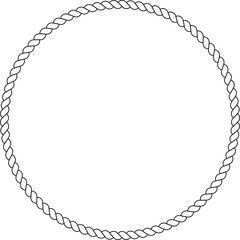 Circular rope frame on transparent background © Kuning