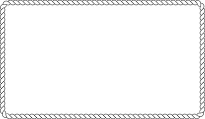 Rectangular rope frame with copy space