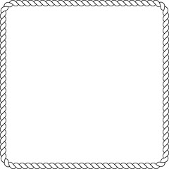 Outline square rope frame with copy space for your text or design © Kuning
