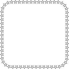 Square stars frame with copy space