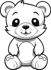 Bear cartoon, Coloring for kid