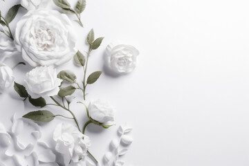 Obraz na płótnie Canvas spring flower romantic background floral wedding beautiful white blossom celebration nature. Generative AI.