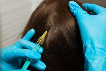 Plasma treatment, plasmolifting or PRP method point the introduction of the patient's own plasma...