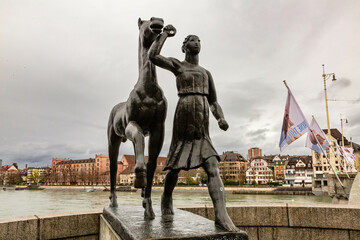 Fototapeta premium Scenes around the town of Basel Switzerland