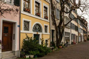 Scenes around the town of Basel Switzerland