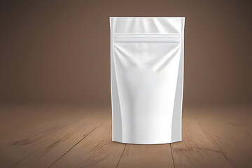 White package pouch mockup image