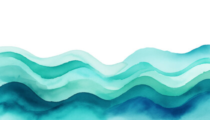 Fototapeta na wymiar Abstract wave background. Vector illustration. Can be used for advertisingeting, presentation. Watercolor background. Turquoise, teal, green blue colored waves.
