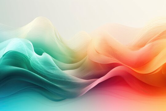 vibrant abstract background with flowing wavy lines. Generative AI