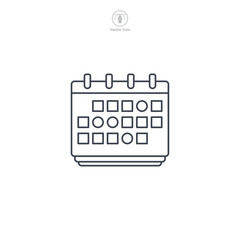 Calendar icon. A neat and organized vector illustration of a calendar, symbolizing scheduling, planning, and keeping track of important dates.