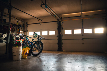 garage with stuff in it
