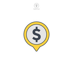Dollar Sign icon. A crisp and recognizable vector illustration of a dollar sign, representing money, finance, and wealth.