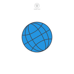 Globe icon. A visually appealing and interconnected vector illustration of a globe, symbolizing global presence, international reach, and connectivity.