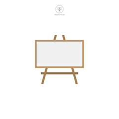 Presentation Board icon. A visually engaging vector illustration of a presentation board, representing visual aids, information sharing, and public speaking.