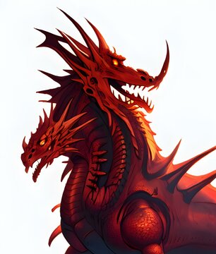 a portrait of a fire dragonkin character | ai-generated