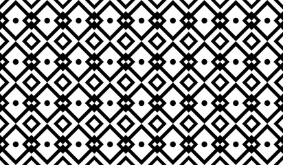 seamless black and white pattern with shapes