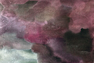 Purple green hand-drawn watercolor background