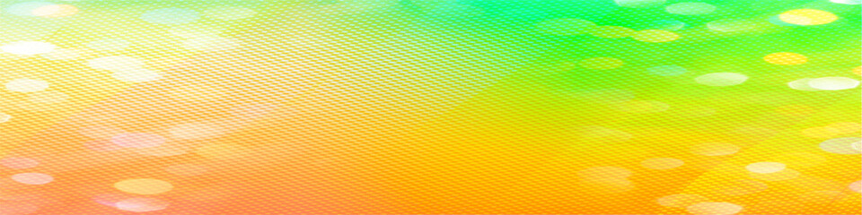 Orange and green bokeh panorama background, Simple Design for your ideas, Best suitable for Ad, poster, banner, and various design works