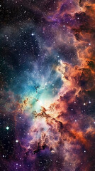 Nebula night starry sky . Generative ai 