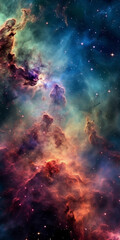Fototapeta na wymiar Nebula night starry sky . Generative ai 