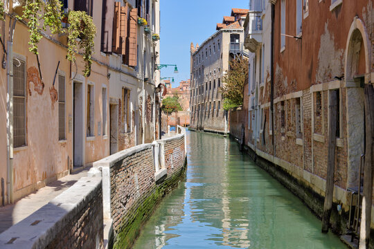 Charming House Facades Along Fondamenta del Megio - Venice's Unique Beauty