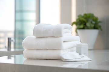 Fototapeta na wymiar Towels laundry, generative ai