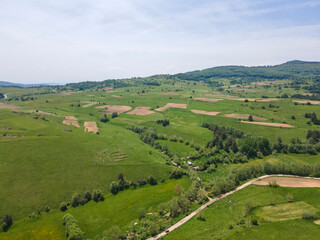 Aerial view of Sredna Gora Mountain, Bulgaria