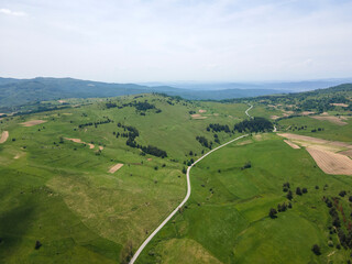 Obraz premium Aerial view of Sredna Gora Mountain, Bulgaria