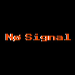 No signal on black background. Video game template. No signal vector illustration with symbol not in letter O..