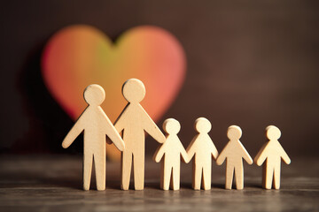 Representation of a family with many children, IA generativa