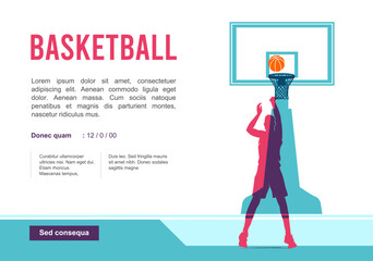 Great simple basketball background design for any media