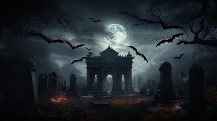 Haunted house ideal for Halloween