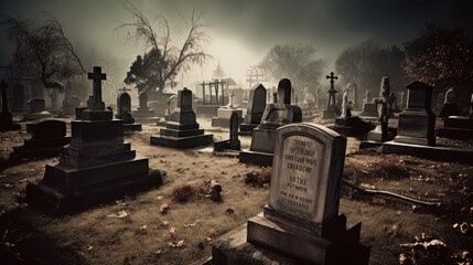 Horror cemetery halloween