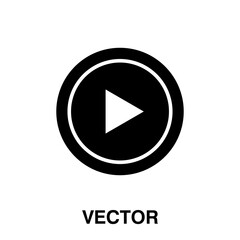 video play butten icon, play symbol illustration on white background..eps