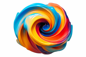 Abstract Colorful Paint Swirl. Generative AI