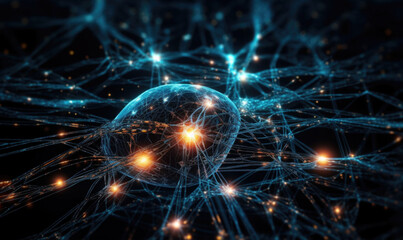 Fototapeta premium ILUSTRACIONES DE IA GENERATIVA REDES NEURONALES