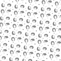 cute minimalistic cartoon pattern background