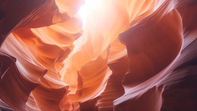 A wonderful rock formation like Antelope Canyon created with generative AI technology        