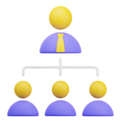 team structure 3d icon illustrations