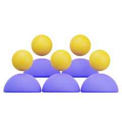 workgroup team 3d icon illustrations