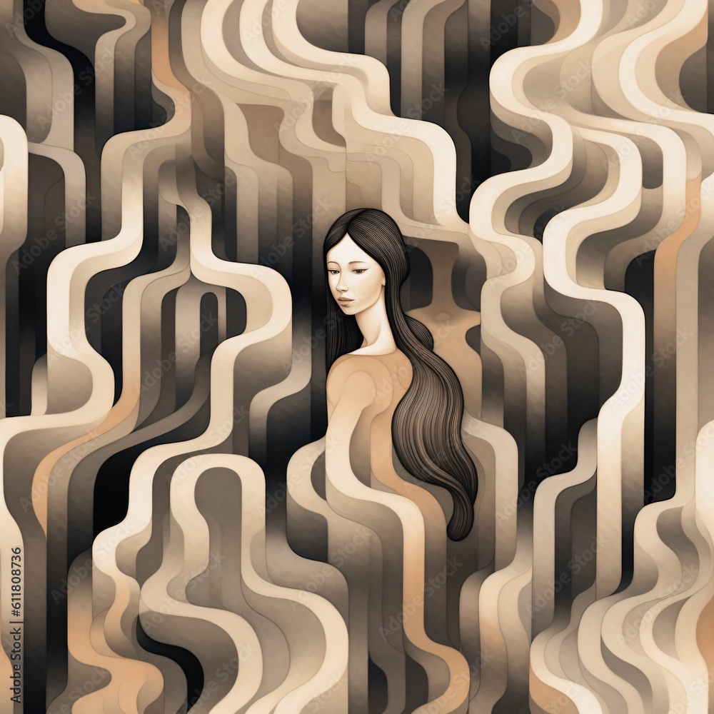 Poster seamless abstract textiles material texture illustration digital art tileable repeating pattern wall