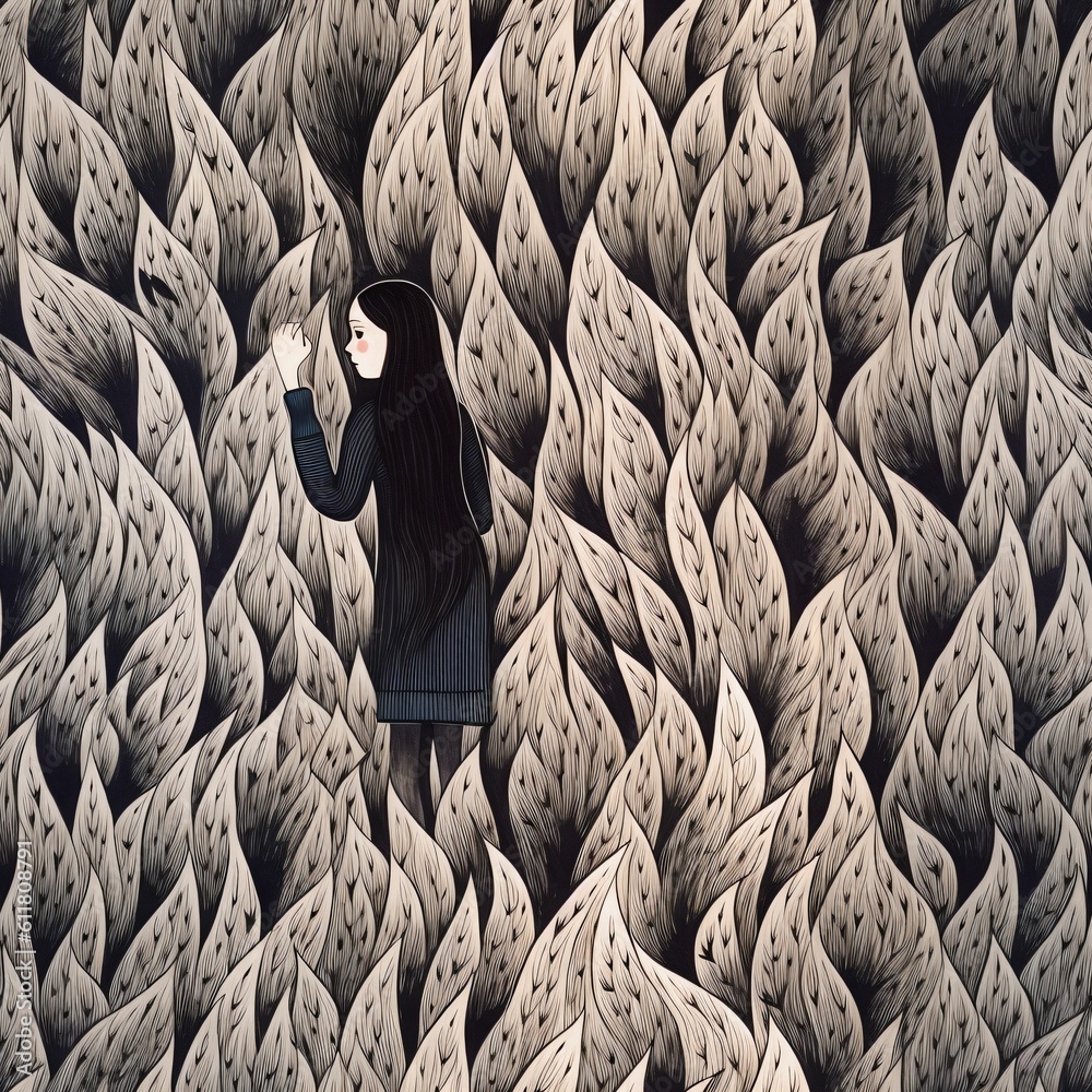 Poster seamless abstract textiles material texture illustration digital art tileable repeating pattern wall
