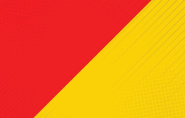 half yellow red sunburst background vector design.