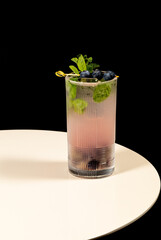 White Rum Cocktail Blueberry Mojito