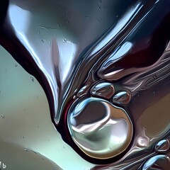 An oil painting of a droplet Generative AI