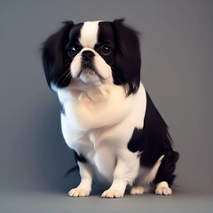 An illustration dog(Japanese Chin)
